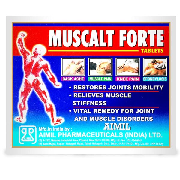 AIMIL Muscalt Forte Tablets for Bone & Joint Wellness | Reduces Pain & Inflammation | 30 Tablets – Buy Online in United Kingdom