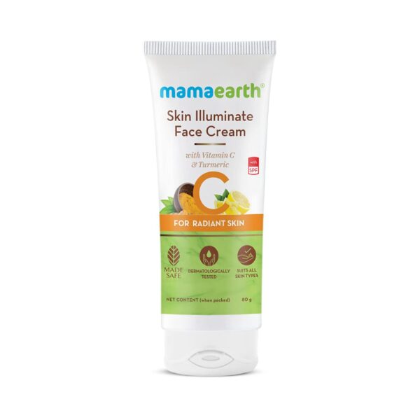 Mamaearth Skin Illuminate Face Cream, For Skin Brightening, With Vitamin C And Turmeric For Radiant Skin 80 G