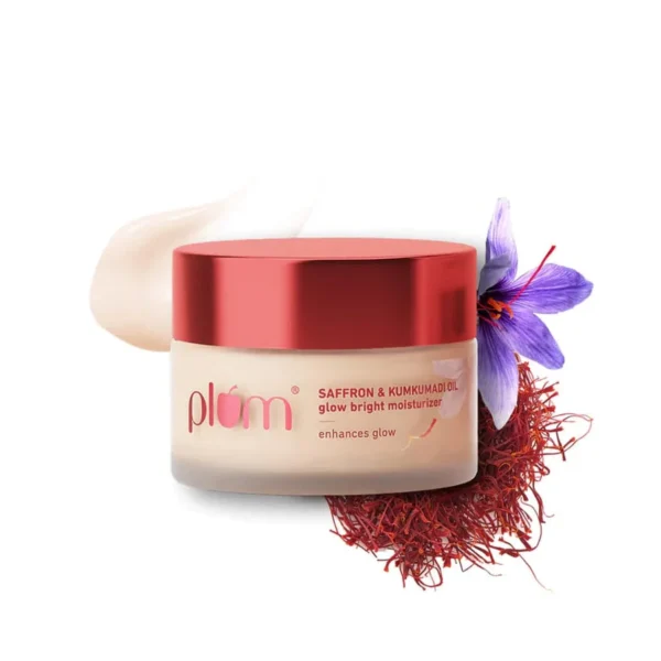 Plum Saffron & Kumkumadi Oil Glow Bright Moisturizer For Dull Skin With SPF 35 UVA & UVB Protection (50 g)