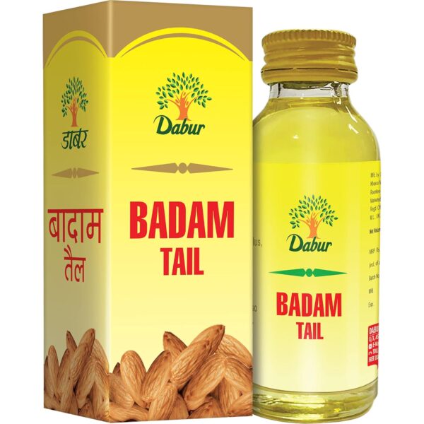 Dabur Badam Tail: Sweet Almond Oil | Rich in Vitamin E for Healthy Skin, Hair & Body – 100ml |