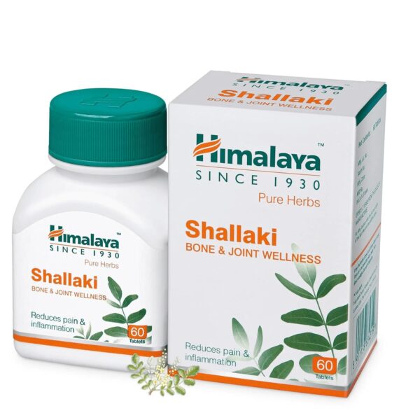 Himalaya Shallaki Bone & Joint Wellness Tablets – 60 Count | Natural Support for Joint Pain & Inflammation