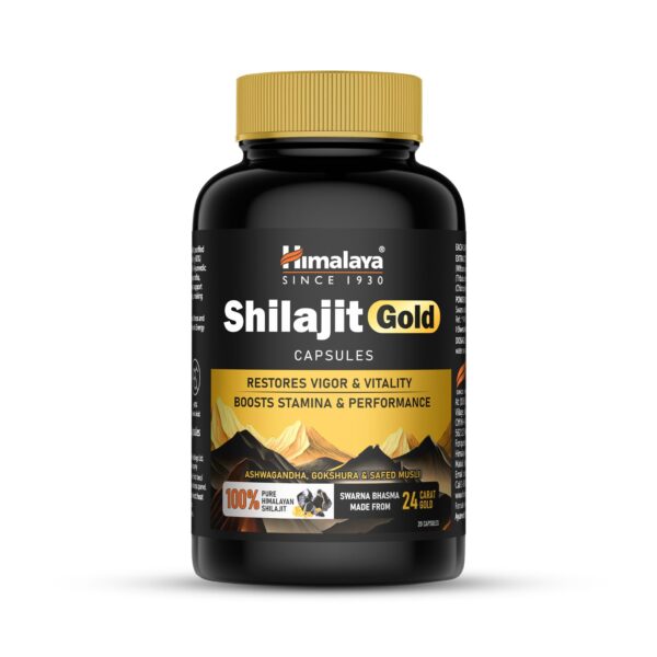 Himalaya Shilajit Gold Capsules – 100% Pure Himalayan Shilajit with 24K Gold – 20 Capsules | Boost Energy, Stamina & Vitality