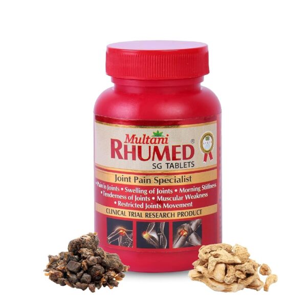 Multani Rhumed SG Tablets – 60 Tablets | Joint Pain Relief | Swelling, Stiffness & Tenderness | Clinically Researched | Free UK Shipping