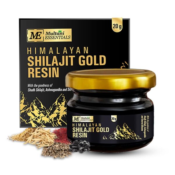 Multani Himalayan Shilajit Gold Resin 20g – With Swarna Bhasma & Ashwagandha – For Strength, Stamina & Joint Relief