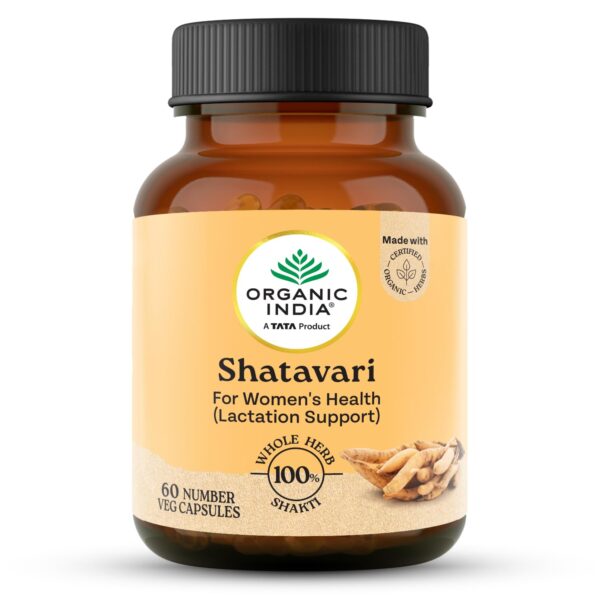 Organic India Shatavari - 60 Veg Capsules | Natural Hormonal Balance for Women | Plant-Based Estrogens | Free UK Delivery
