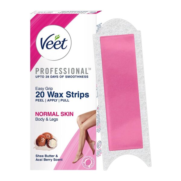Veet Full Body Waxing Strips Kit for Normal Skin, 20 Strips – Smooth Hair Removal in the United Kingdom
