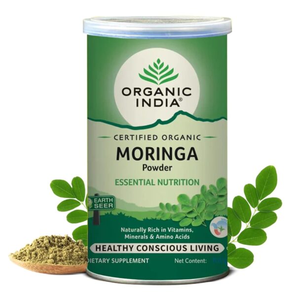 Organic India Moringa Powder 100g – Superfood Nutrition in the United Kingdom | MyCosmedics.uk