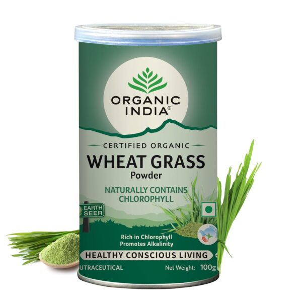Organic India Wheat Grass Powder 100g – Superfood Supplement in the United Kingdom