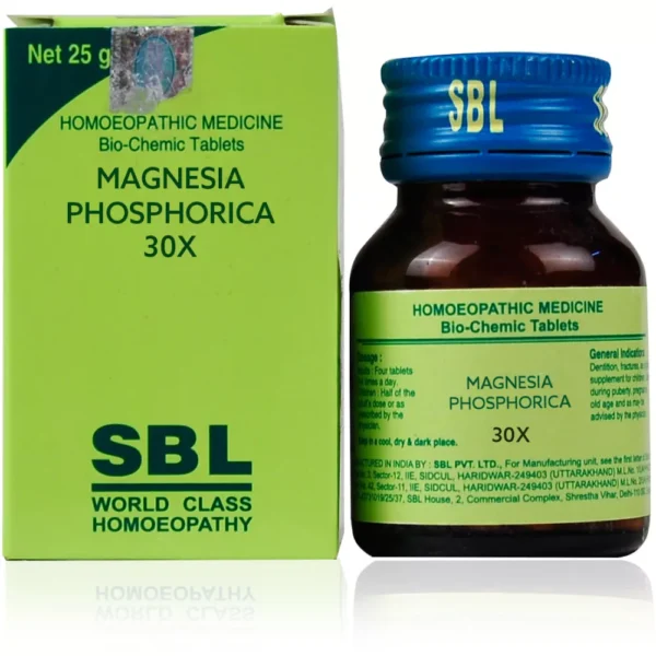SBL Magnesia Phosphorica Biochemic Tablet 30X (25g) – Muscle Cramps, Spasms & Pain Relief | Buy Online in the United Kingdom