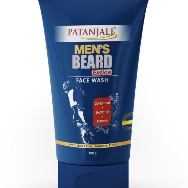 Patanjali Men’s Beard Entice Face Wash 100g – Deep Cleansing & Refreshing Face Wash for Men in the United Kingdom