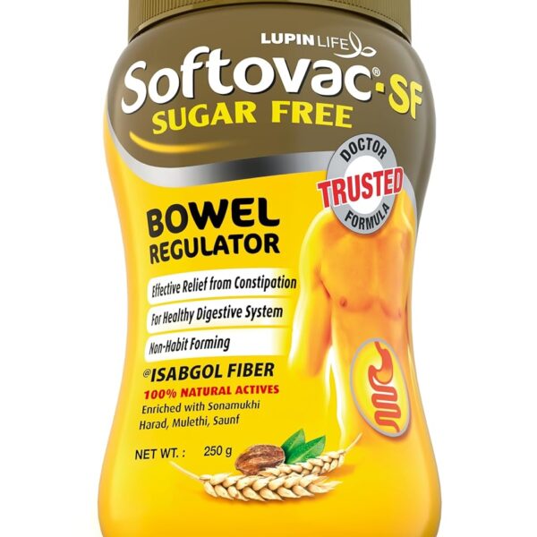 Softovac-SF Isabgol Bowel Regulator Powder 250g – Relieves Constipation, Bloating & Gastric Problems | Enhances Digestion & Gut Health | Gentle Sugar-Free Laxative for Adults – Buy Online in the United Kingdom
