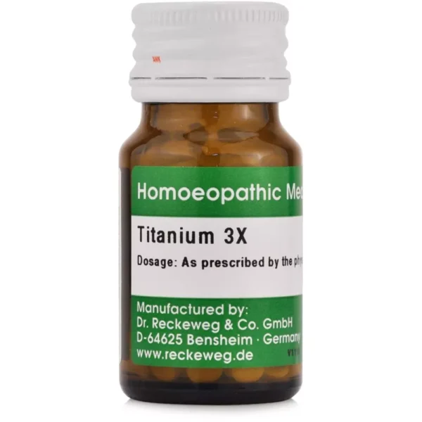 Buy Dr. Reckeweg Titanium Tablet 3X (20 gm) in United Kingdom – Natural Homeopathic Remedy for Headaches, Gut Health, Allergic Rhinitis, Eczema, Dizziness, Loss of Appetite, Upset Stomach, Male Reproductive Health, Nausea & Vomiting