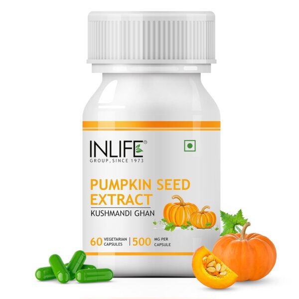 Buy INLIFE Pumpkin Seed Extract Supplement 500 mg – 60 Vegetarian Capsules in United Kingdom
