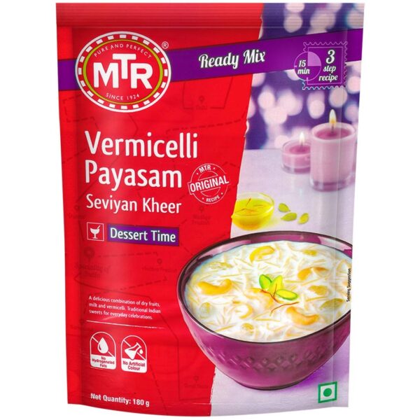 MTR Vermicelli Payasam 180g – Authentic Indian Dessert Mix | Buy Online in the United Kingdom at www.mycosmedics.uk