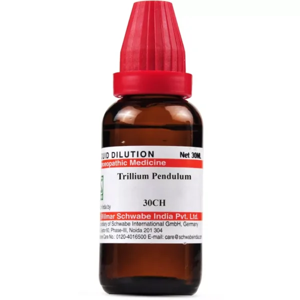 Dr Willmar Schwabe India Trillium Pendulum Dilution 30 CH (30 ml) – Homeopathic Remedy for Bleeding Disorders & Food Poisoning Relief in United Kingdom | www.mycosmedics.uk