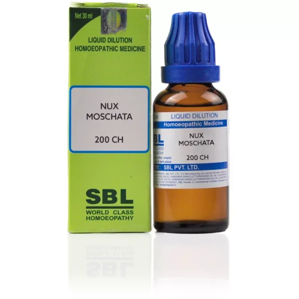 SBL Nux Moschata 200 CH – 30 ml | Emotional Balance, Dryness Relief & Nervous System Support | Available at www.mycosmedics.uk