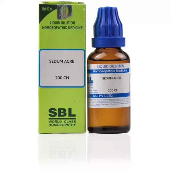 SBL Sedum Acre 200 CH Dilution – 30 ml | Support for Piles, Haemorrhoids, Anal Fissures, Weight Gain & Nervous System Balance | Available at www.mycosmedics.uk