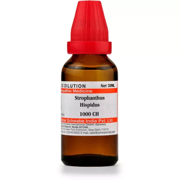 Willmar Schwabe India Strophanthus Hispidus 1M Dilution – 30 ml | Heart Function, Cardiac Weakness & Circulation Support | Available at www.mycosmedics.uk