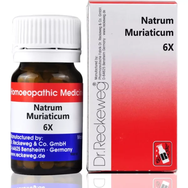 Dr. Reckeweg Natrum Muriaticum Biochemic Tablets 6X – 20 g | Hydration Balance, Headache Relief & Emotional Well-Being Support | Available at www.mycosmedics.uk