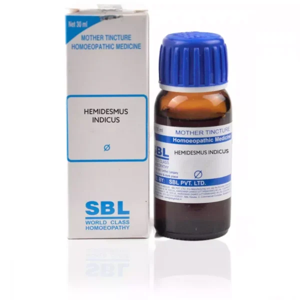 SBL Hemidesmus Indicus Mother Tincture Q 30ml – For Skin Disorders, Blood Purification, Acne, Eczema, Psoriasis, Boils, Urinary Irritation & General Debility