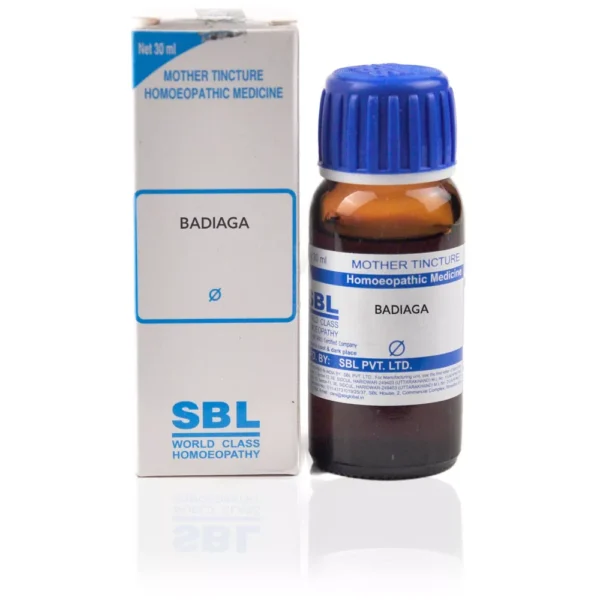 SBL Badiaga Mother Tincture Q 30ml – Homeopathic Support for Acne, Pimples, Skin Blemishes, Bruises, Glandular Swelling, Mastitis, Tonsillitis, Joint & Muscular Pain