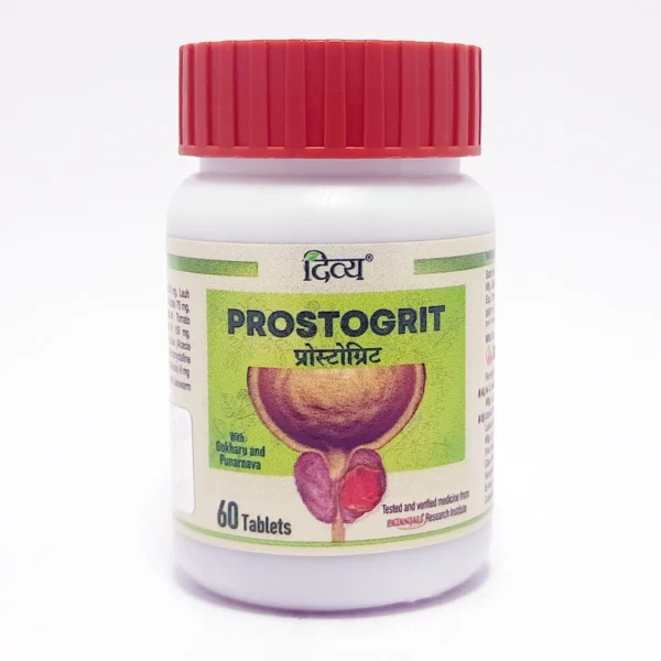Divya Prostogrit Tablet 60 Tablets – Natural Support for Prostate Enlargement, Frequent Urination, Urinary Retention & Weak Bladder Control