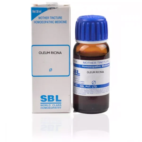 SBL Oleum Ricina Mother Tincture Q 30ml – Homeopathic Remedy for Constipation, Digestive Disorders, Gallbladder Pain, Liver Complaints, Colic & Abdominal Pain