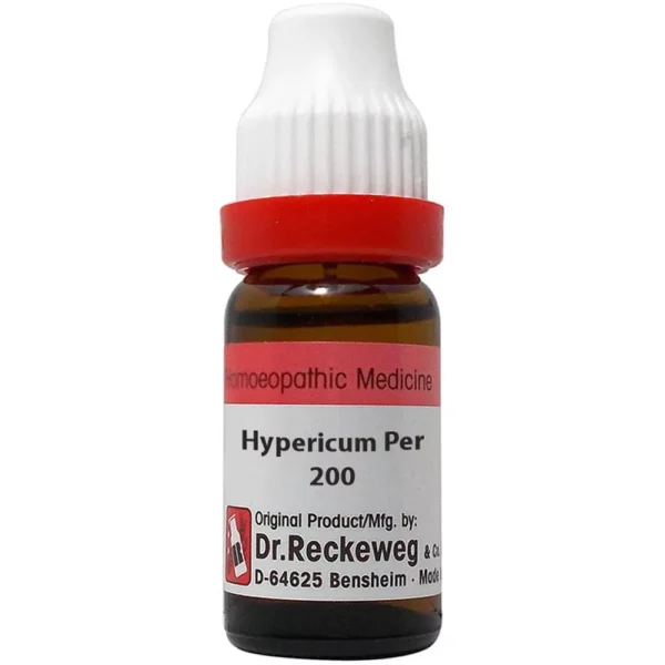 Dr. Reckeweg Hypericum Perforatum 200 CH Dilution (11ml) – Natural Homeopathic Remedy for Nerve Pain, Injuries, Sciatica, Dental Pain, Neuralgia & Post-Surgery Nerve Damage