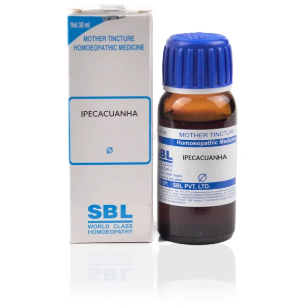 SBL Ipecacuanha Mother Tincture Q 30ml – Natural Homeopathic Remedy for Persistent Nausea, Vomiting, Continuous Cough, Asthma, Bronchitis, Whooping Cough & Digestive Disorders